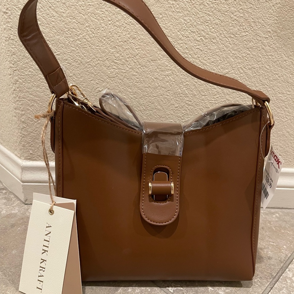 Antik Kraft Brown Shoulder Bag in bag